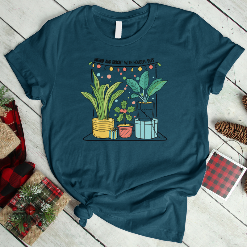 Merry and Bright With Houseplants T-Shirt