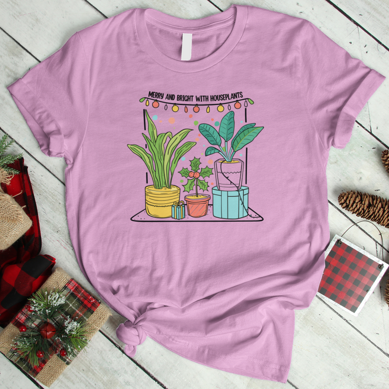 Merry and Bright With Houseplants T-Shirt