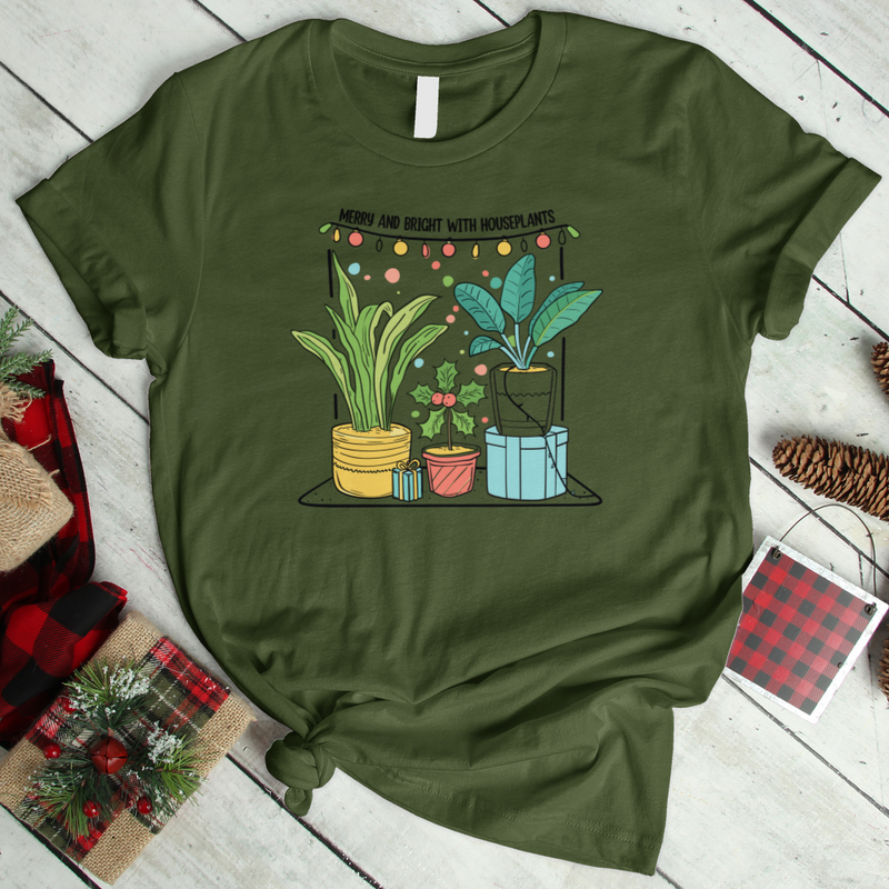 Merry and Bright With Houseplants T-Shirt