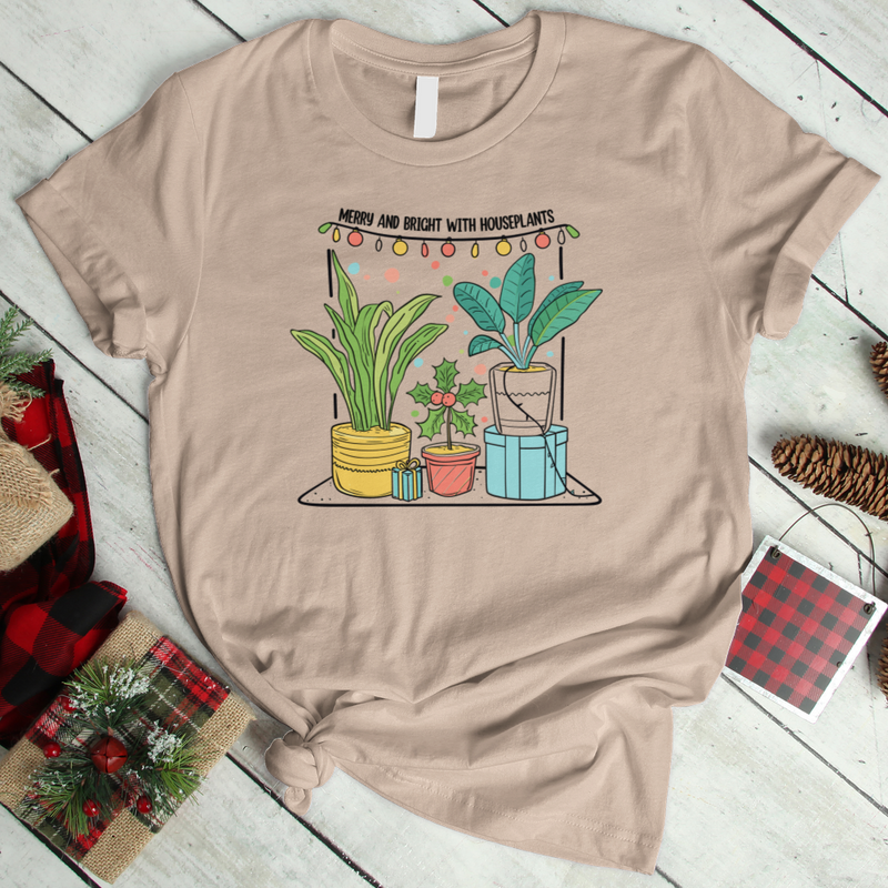 Merry and Bright With Houseplants T-Shirt