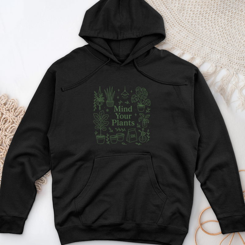 Mind Your Plants Midweight Hooded Sweatshirt