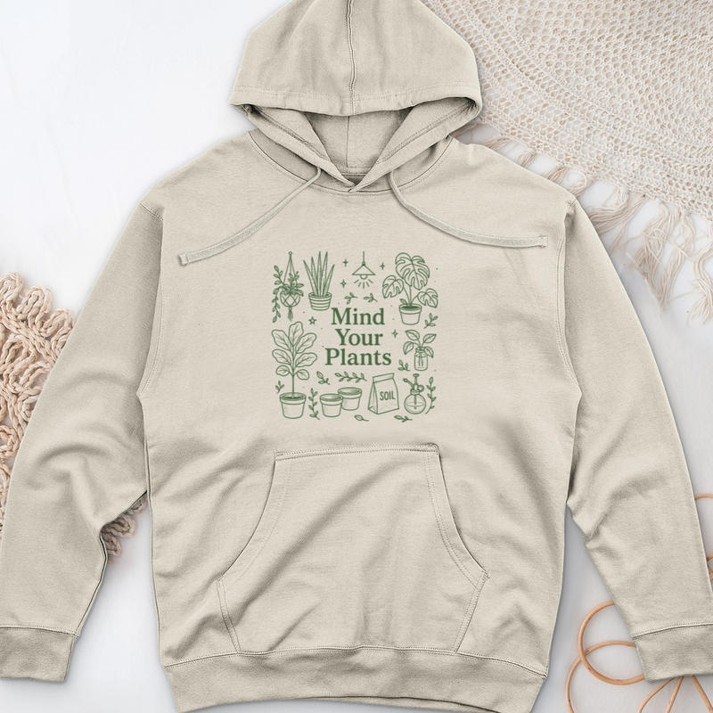 Mind Your Plants Midweight Hooded Sweatshirt