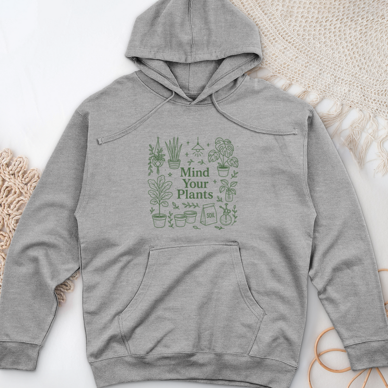 Mind Your Plants Midweight Hooded Sweatshirt