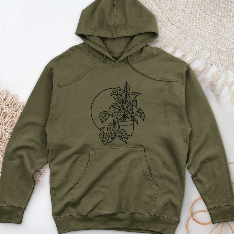 Monstera Adansonii Midweight Hooded Sweatshirt