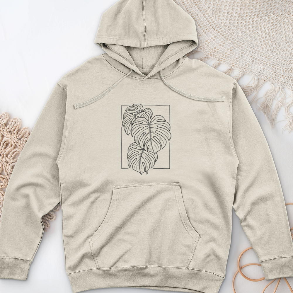 Monstera Deliciosa Midweight Hooded Sweatshirt
