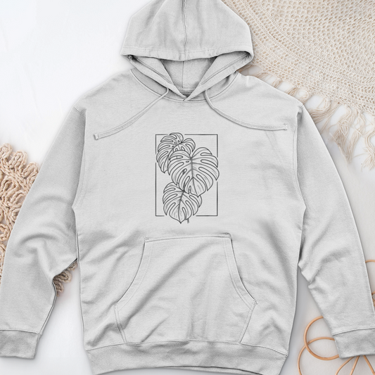 Monstera Deliciosa Midweight Hooded Sweatshirt
