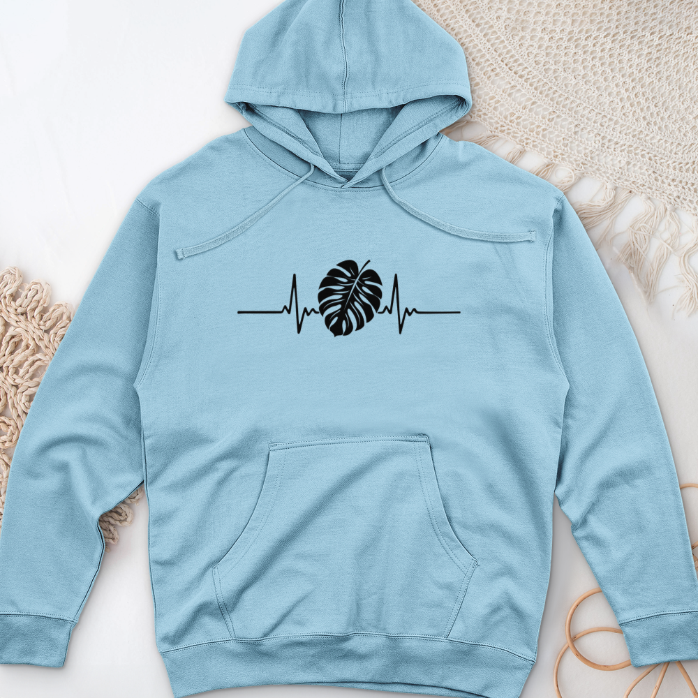 Monstera Heartbeat Midweight Hooded Sweatshirt