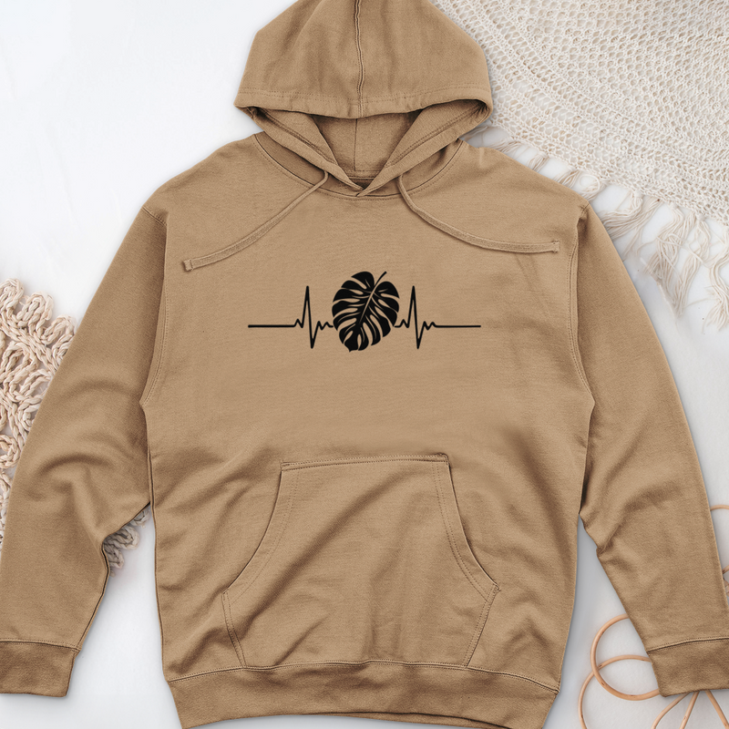Monstera Heartbeat Midweight Hooded Sweatshirt