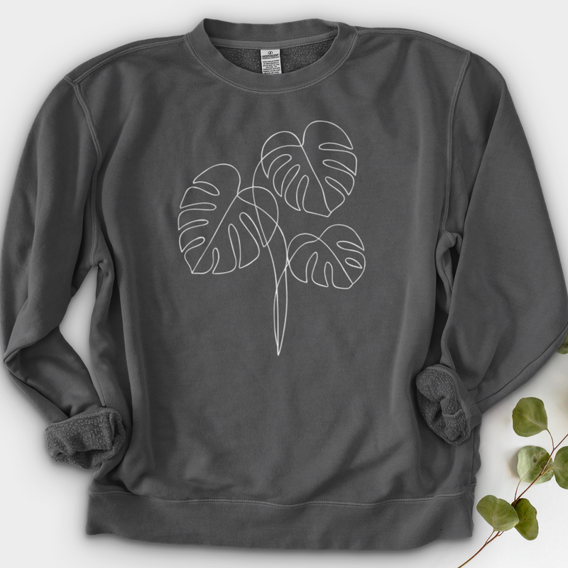 Monstera Line Art Crewneck