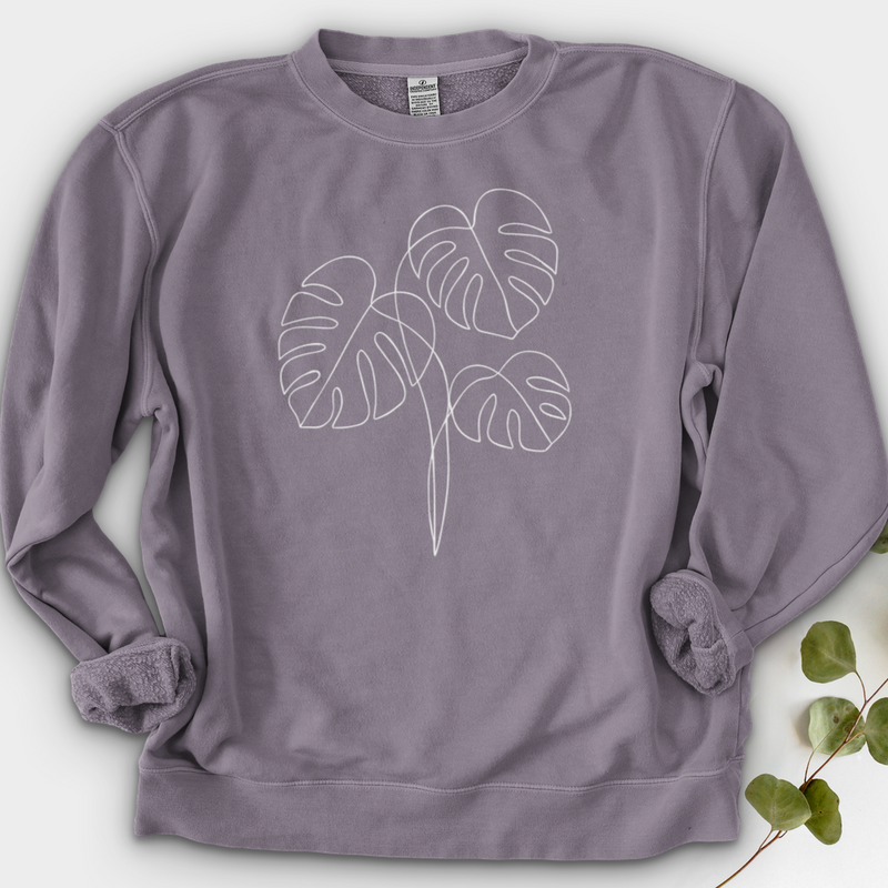Monstera Line Art Crewneck