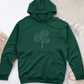 Monstera Line Art Midweight Hooded Sweatshirt