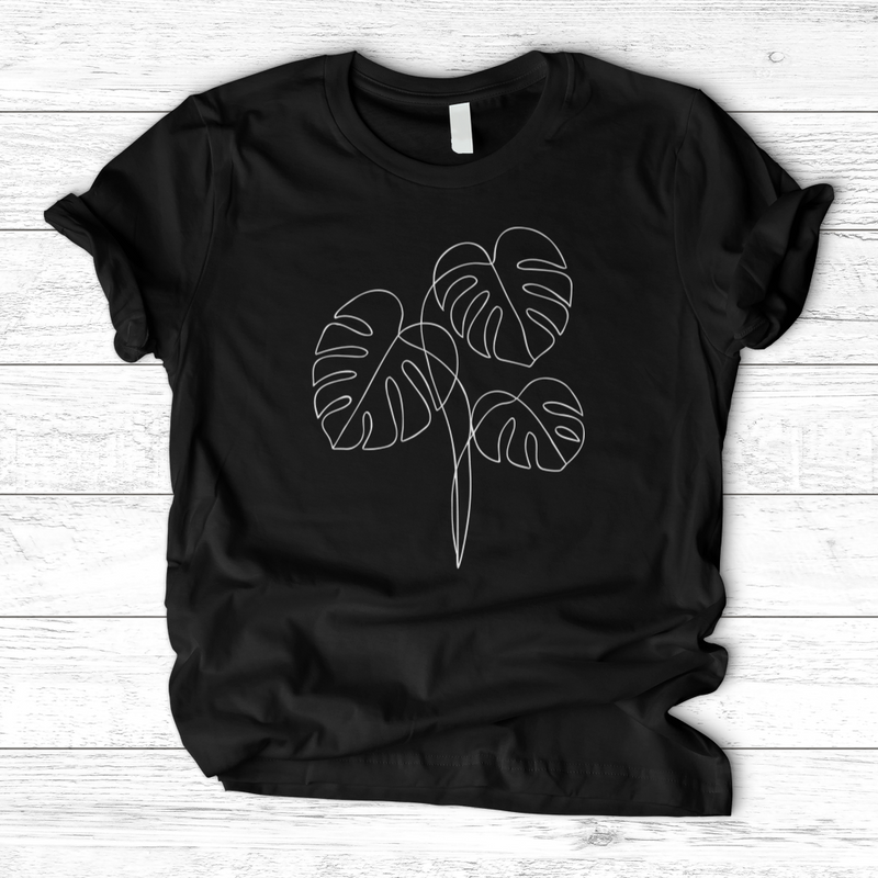 Monstera Line Art T-Shirt