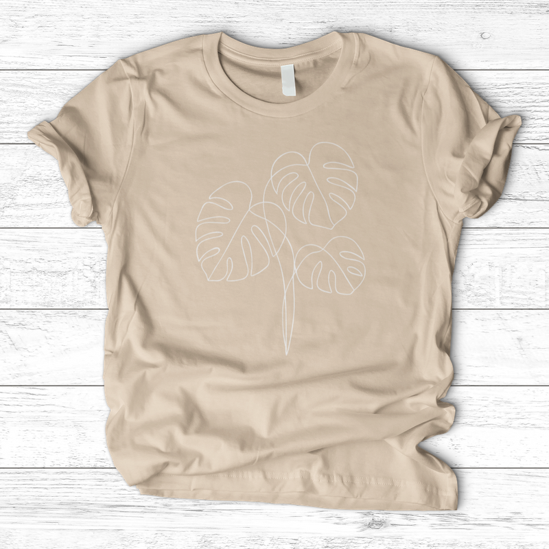 Monstera Line Art T-Shirt