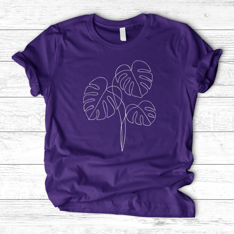 Monstera Line Art T-Shirt