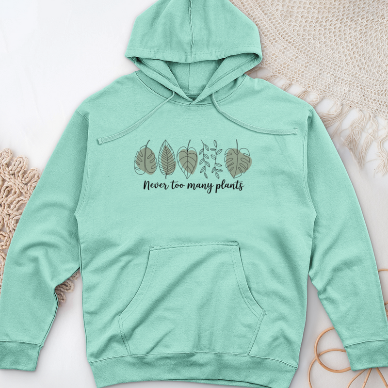Never Too Many Plants 2 Midweight Hooded Sweatshirt