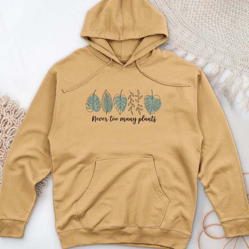 Never Too Many Plants 2 Midweight Hooded Sweatshirt