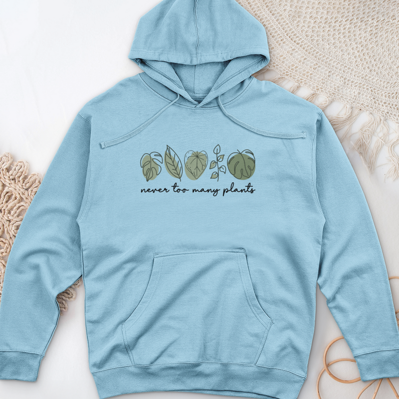 Never Too Many Plants Midweight Hooded Sweatshirt