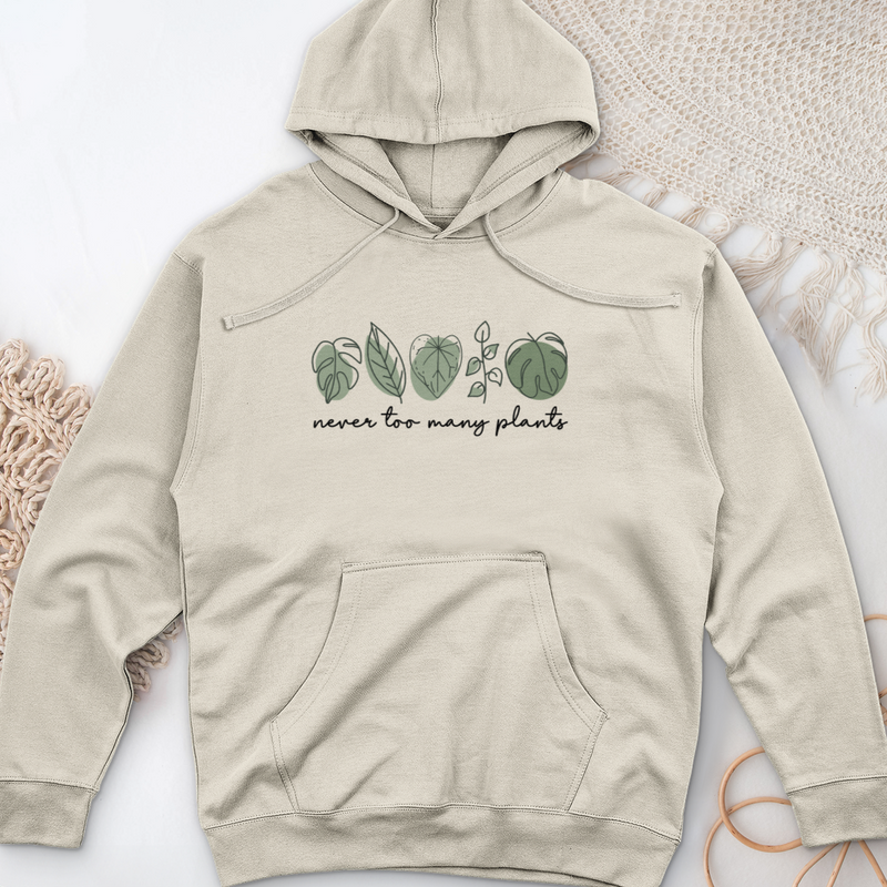 Never Too Many Plants Midweight Hooded Sweatshirt