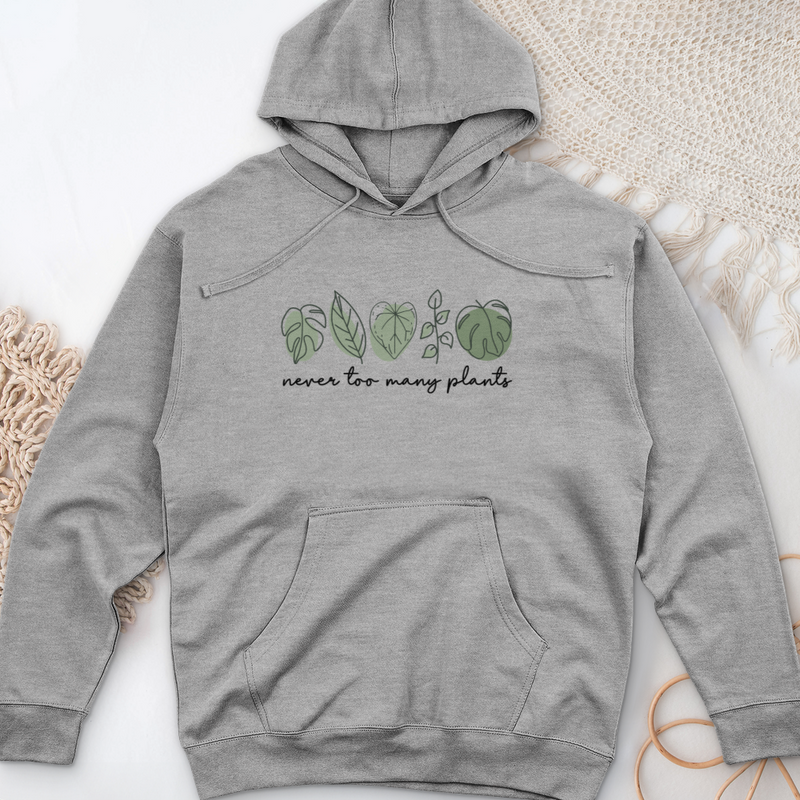 Never Too Many Plants Midweight Hooded Sweatshirt