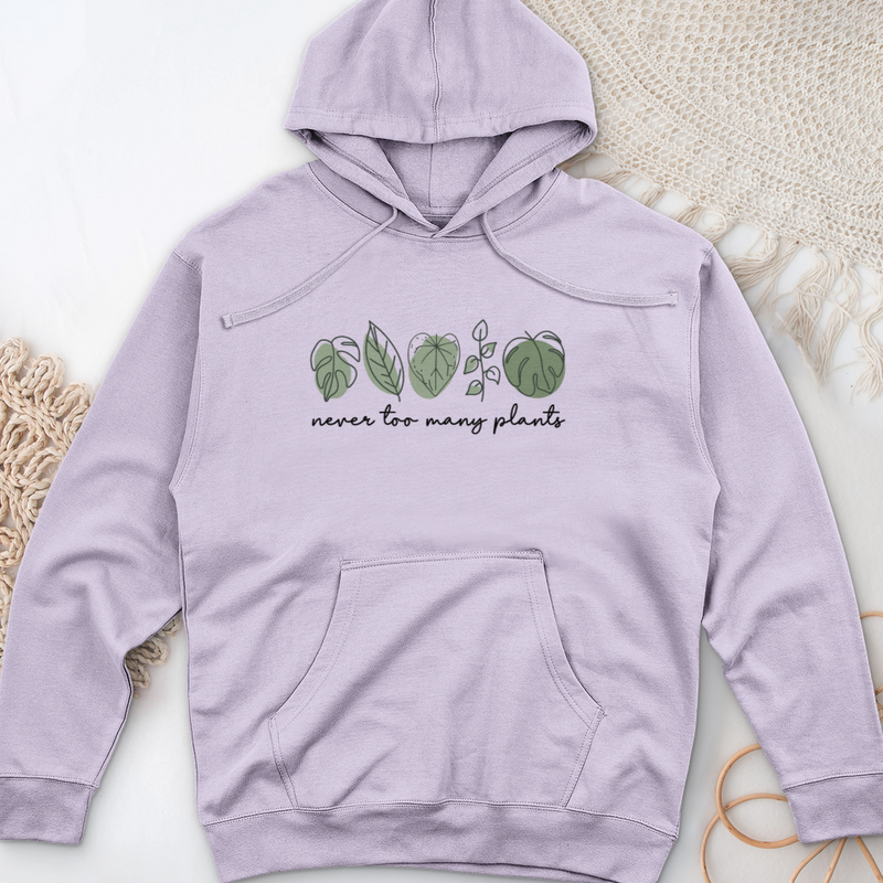 Never Too Many Plants Midweight Hooded Sweatshirt