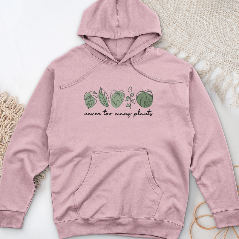 Never Too Many Plants Midweight Hooded Sweatshirt