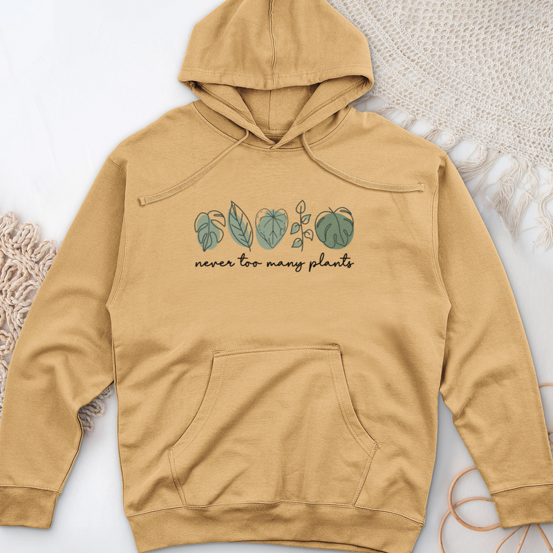 Never Too Many Plants Midweight Hooded Sweatshirt