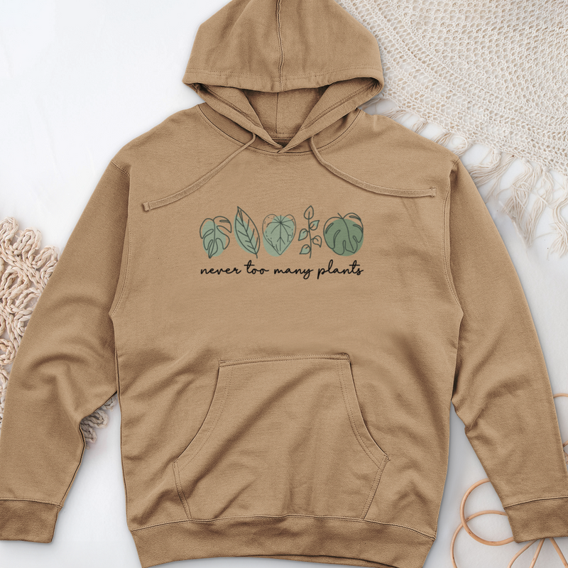 Never Too Many Plants Midweight Hooded Sweatshirt