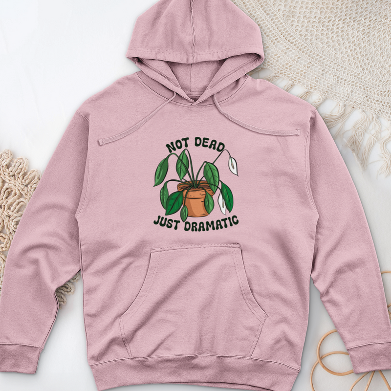 Not Dead Just Dramatic Midweight Hooded Sweatshirt