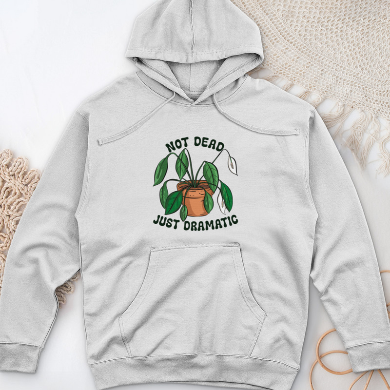 Not Dead Just Dramatic Midweight Hooded Sweatshirt