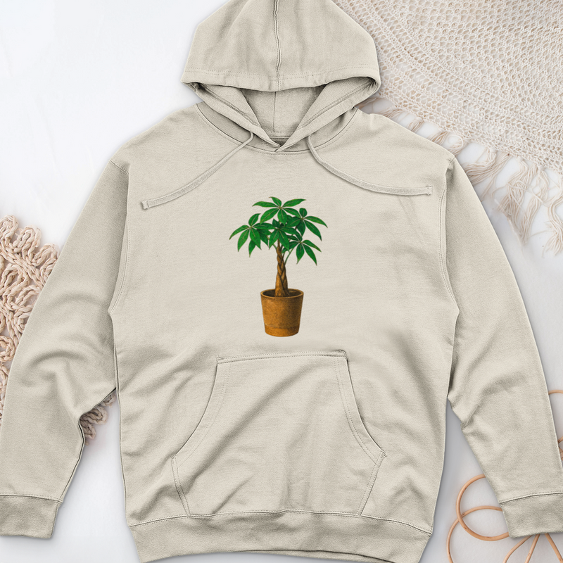 Pachira House Plant Midweight Hooded Sweatshirt