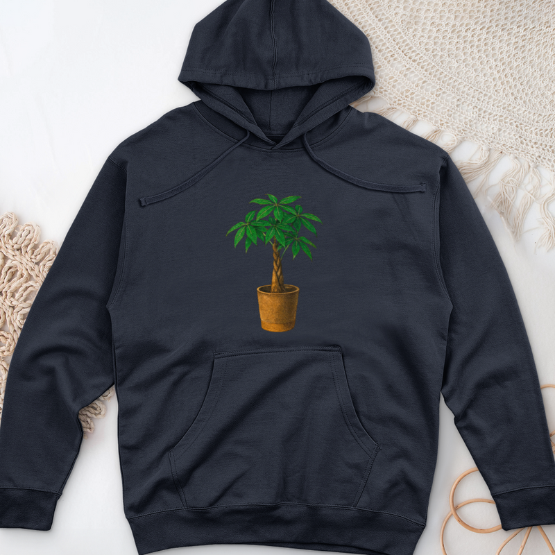 Pachira House Plant Midweight Hooded Sweatshirt
