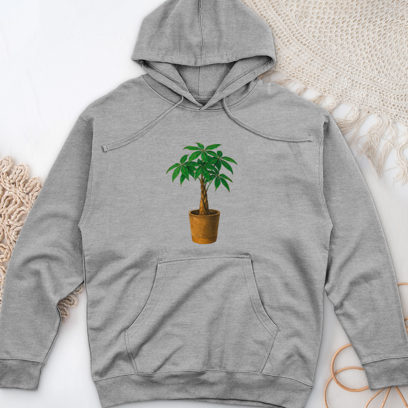 Pachira House Plant Midweight Hooded Sweatshirt