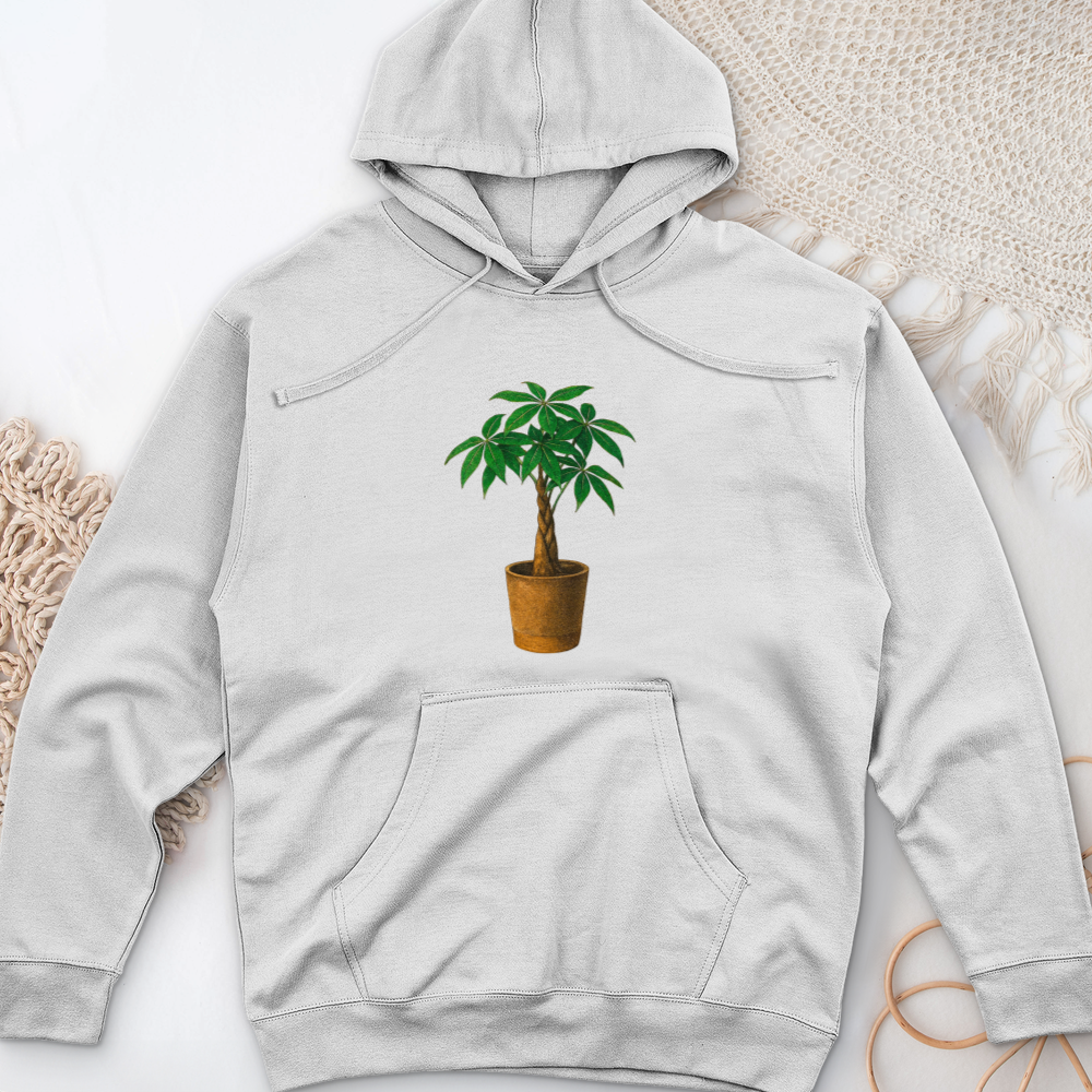Pachira House Plant Midweight Hooded Sweatshirt