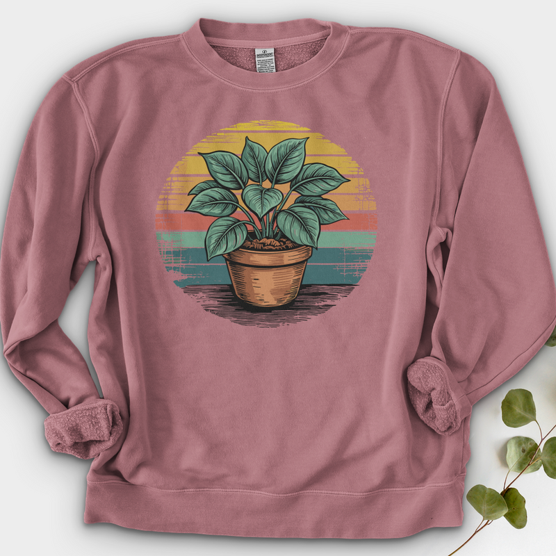 Peace Lily Plant Crewneck