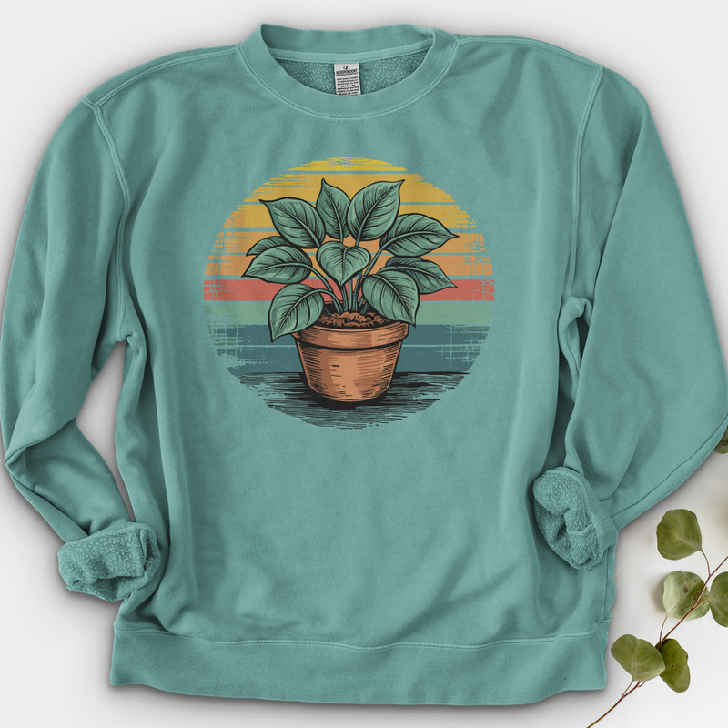 Peace Lily Plant Crewneck