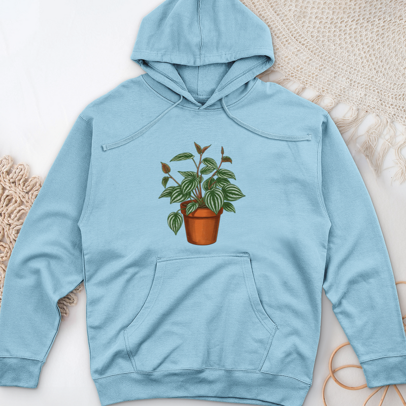 Peperomia Plant Midweight Hooded Sweatshirt