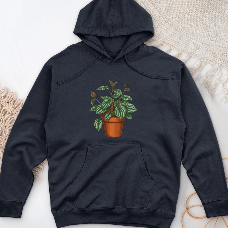 Peperomia Plant Midweight Hooded Sweatshirt