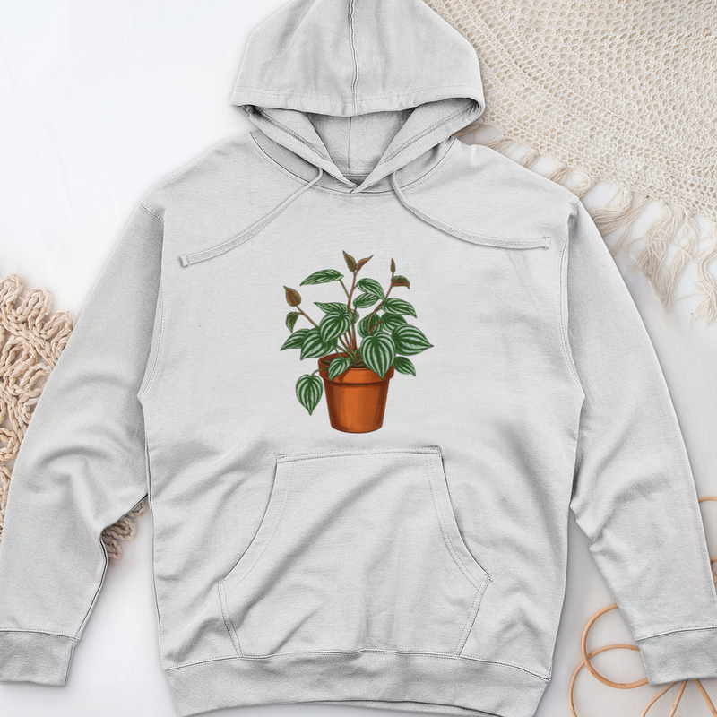Peperomia Plant Midweight Hooded Sweatshirt