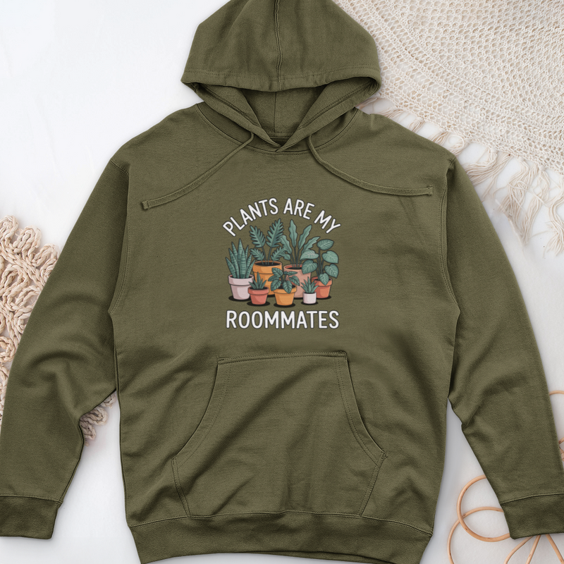 Plants Are My Roommates Midweight Hooded Sweatshirt
