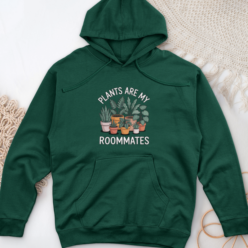 Plants Are My Roommates Midweight Hooded Sweatshirt