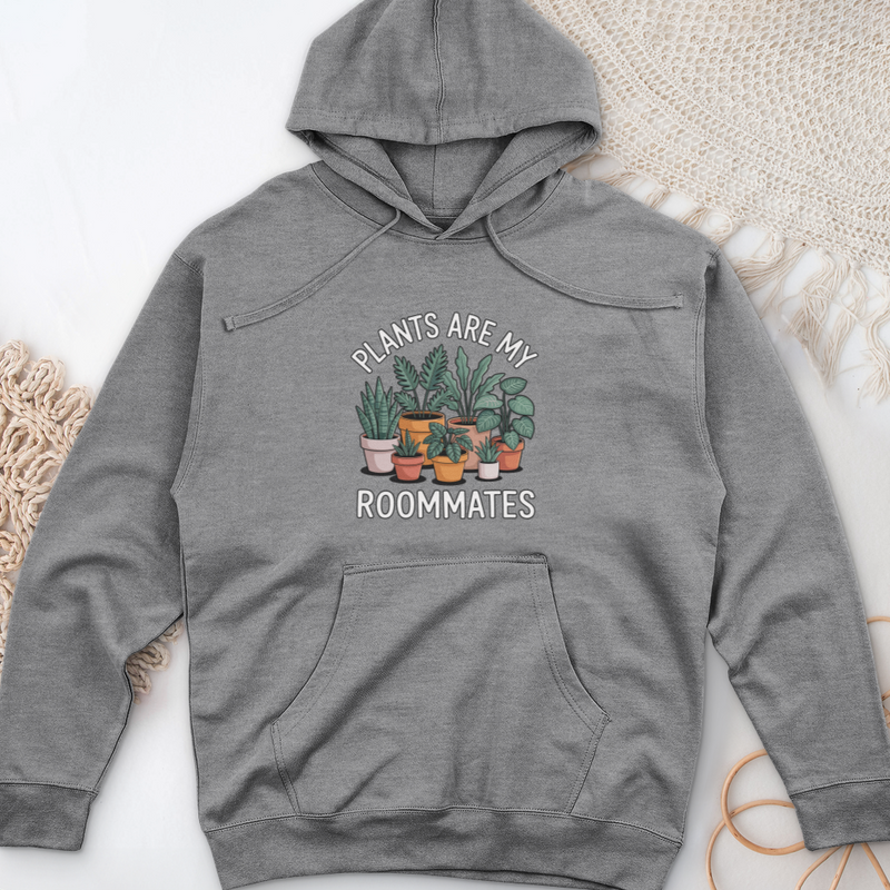 Plants Are My Roommates Midweight Hooded Sweatshirt