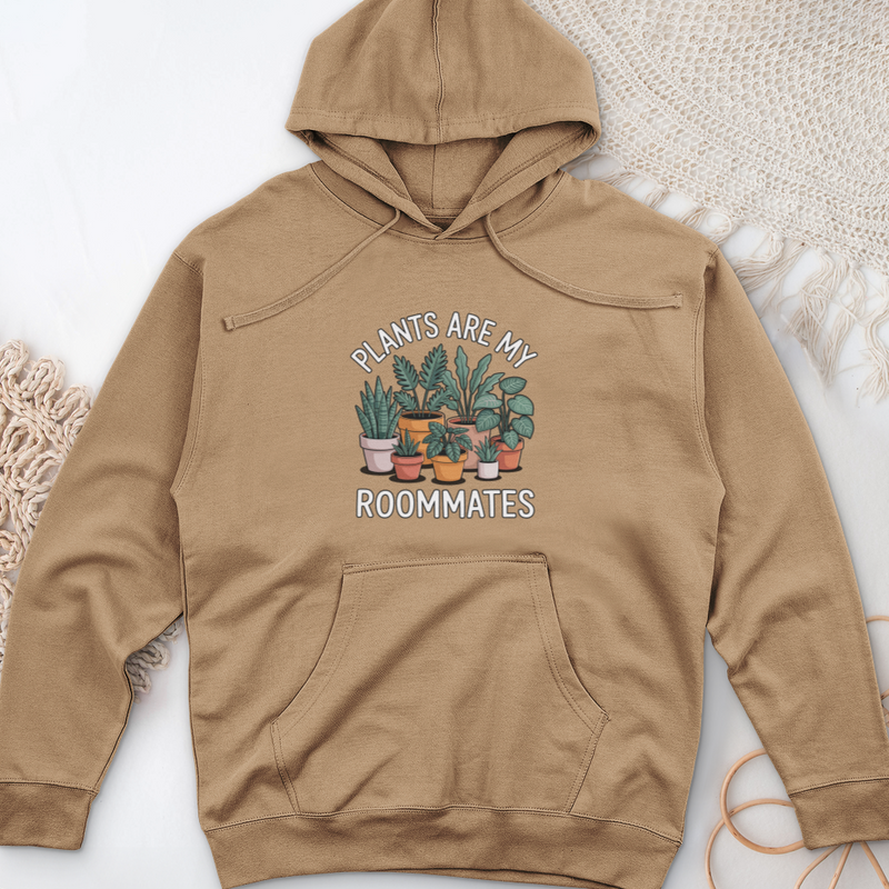 Plants Are My Roommates Midweight Hooded Sweatshirt