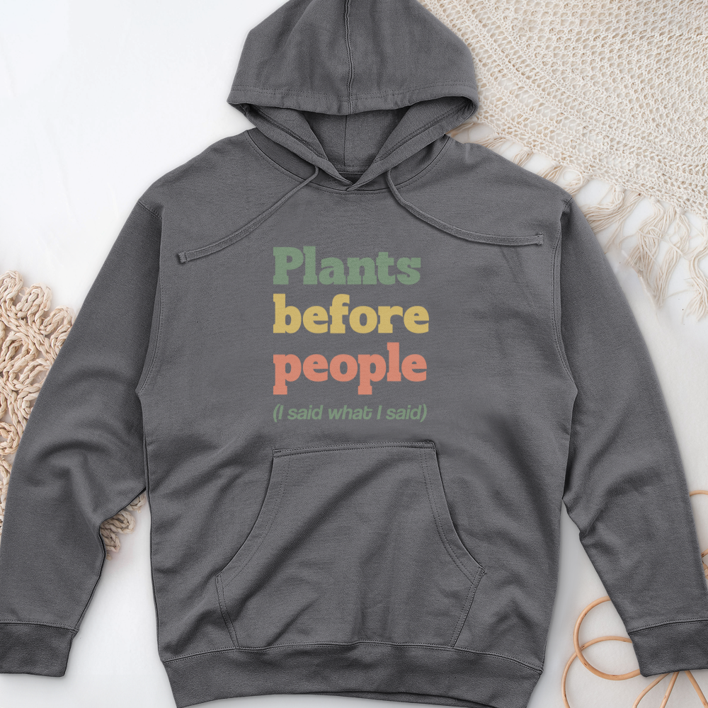 Plants Before People  Midweight Hooded Sweatshirt