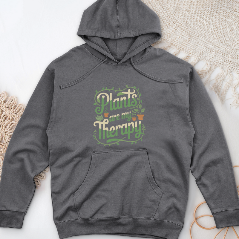 Plants are my Therapy 2 Midweight Hooded Sweatshirt