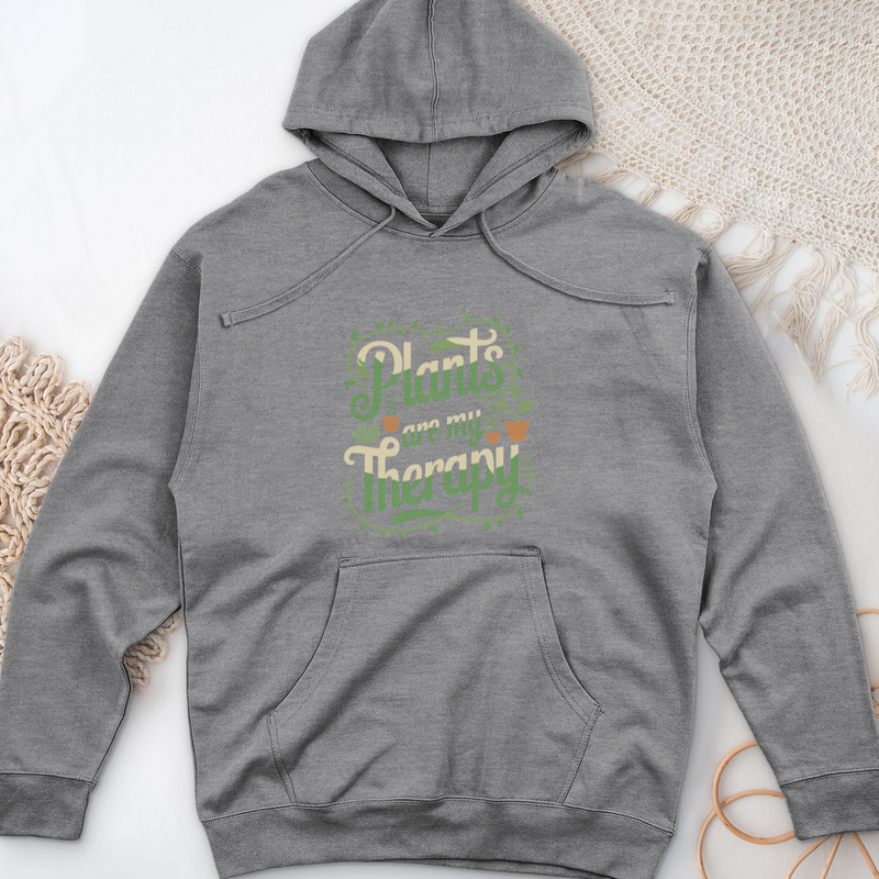 Plants are my Therapy 2 Midweight Hooded Sweatshirt