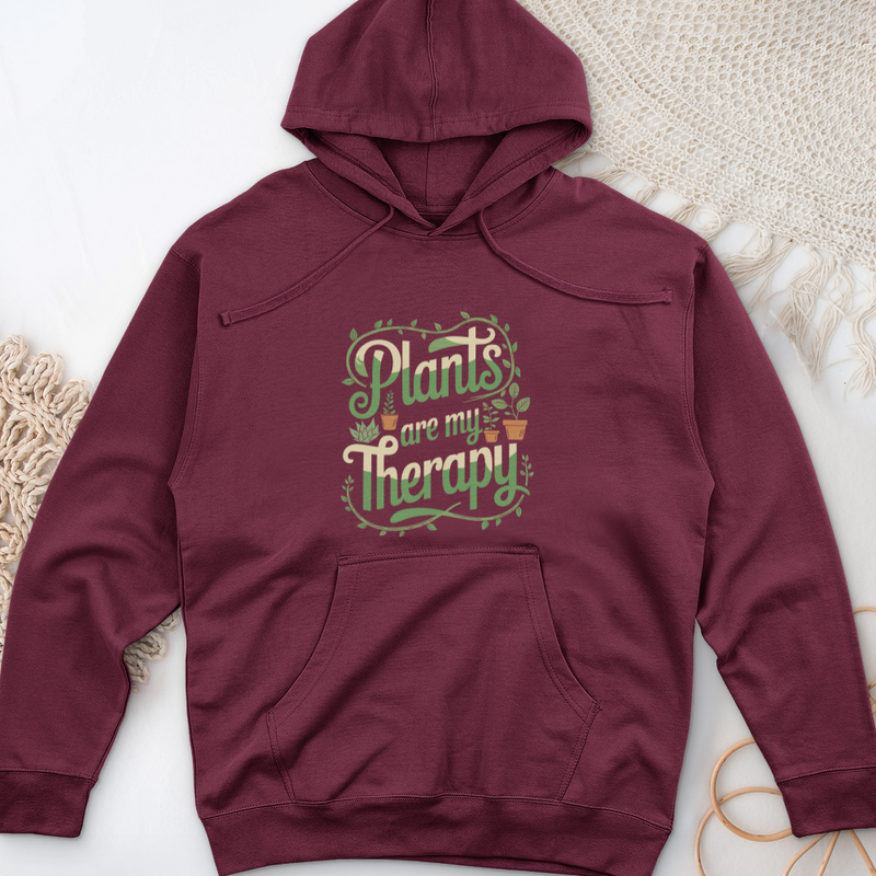 Plants are my Therapy 2 Midweight Hooded Sweatshirt