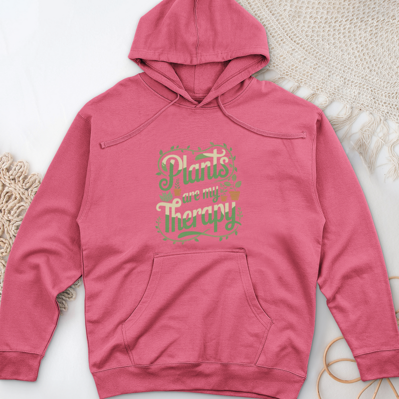 Plants are my Therapy 2 Midweight Hooded Sweatshirt