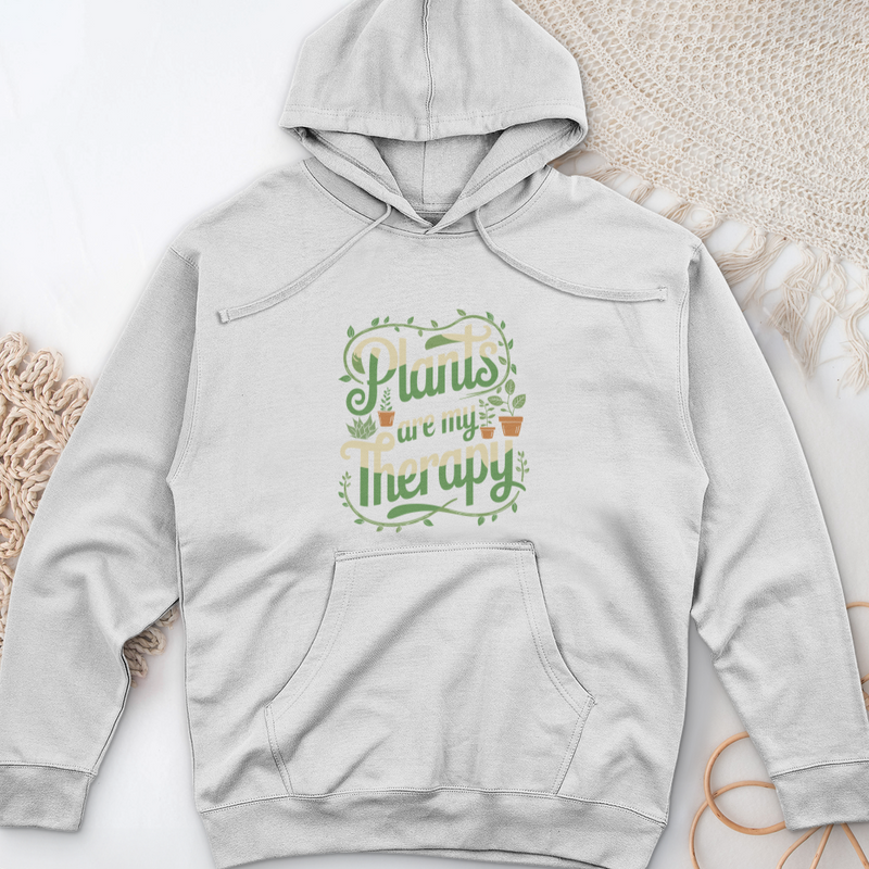 Plants are my Therapy 2 Midweight Hooded Sweatshirt