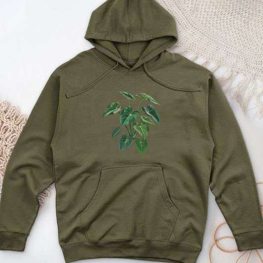 Pothos Epipremnum Midweight Hooded Sweatshirt