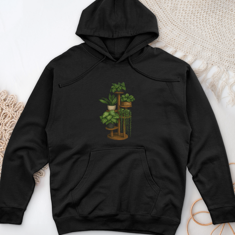 Rustic Plant Stand Midweight Hooded Sweatshirt